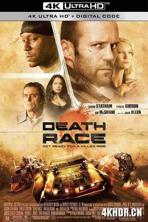 死亡飞车 Death Race (2008) / 绝命尬车 / 杀戮时速 / 极速竞赛 / 4K电影下载 / Death.Race.2008.2160p.Ai-Upscaled.10Bit.H265.DTS-HD.5.1-DirtyHippie.rife4.13v2-60fps