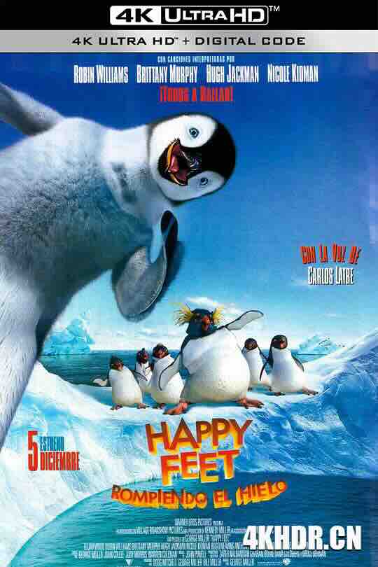 快乐的大脚 1-2 Happy Feet (2006-2011) / 踢跶小企鹅(港) / 欢快的大脚 / 欢乐大脚 / 快乐脚 / 4K电影下载 / Happy.Feet.2006.2160p.HQ.WEB-DL.H265.DDP5.1.3Audio