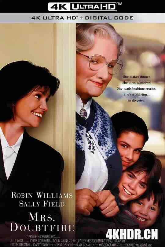 窈窕奶爸 Mrs. Doubtfire (1993) / 道菲尔太太 / 肥妈先生 / 4K电影下载 / Mrs.Doubtfire.1993.4K.MULTI.2160p.HDR.WEB.DTS.5.1.HEVC-DDR